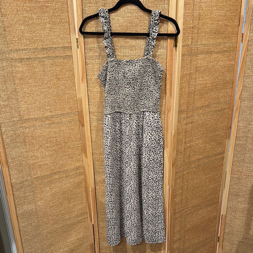 Abercrombie & Fitch Black and Tan Leopard print dress